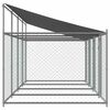 vidaXL Jaula para c&atilde;o com telhado/portas 8x2x2 m a&ccedil;o galvanizado cinza