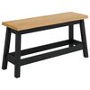 VidaXL Banco de Jantar EKAI Preto 91,5 x 29 x 45,5 cm