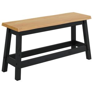 VidaXL Banco de Jantar EKAI Preto 91,5 x 29 x 45,5 cm