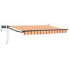 vidaXL Toldo retr&aacute;til manual com LEDs Multicolor 2,5 x 2 m