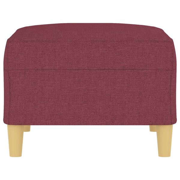 vidaXL Apoio de p&eacute;s 70x55x41 cm tecido vermelho-tinto