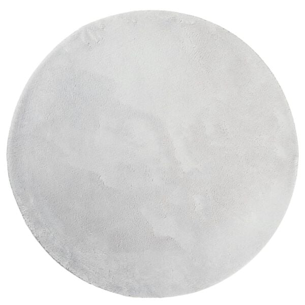 vidaXL Tapete pelo curto macio e lav&aacute;vel HUARTE &Oslash; 200 cm cinzento