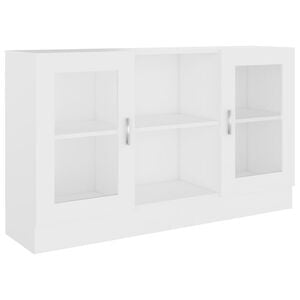 vidaXL Arm&aacute;rio vitrine 120x30,5x70 cm derivados de madeira branco