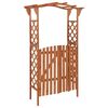 vidaXL P&eacute;rgola com port&atilde;o 116x40x204 cm madeira de abeto maci&ccedil;a