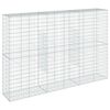 vidaXL Cesto gabi&atilde;o com cobertura 300x50x200 cm ferro galvanizado