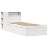 vidaXL Cama sem colch&atilde;o 75x190 cm madeira de pinho maci&ccedil;a branco