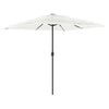 vidaXL Guarda-sol de jardim com poste de a&ccedil;o 248x248x248 cm branco
