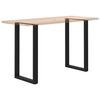 vidaXL P&eacute;s de mesa de bar em forma de U, 2 pe&ccedil;as, preto, 60x(100-101) cm, a&ccedil;o