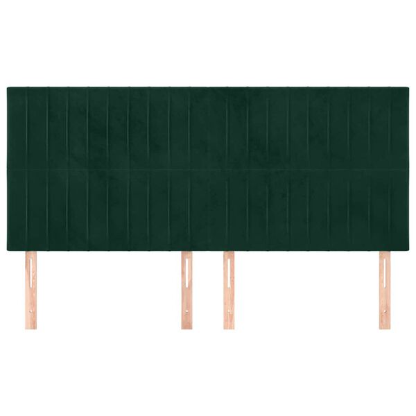 vidaXL Cabeceira Verde Escuro 180x5x118/128 cm Veludo