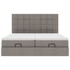 vidaXL Estrutura cama otomana com colch&otilde;es tecido cinzento 200x200cm
