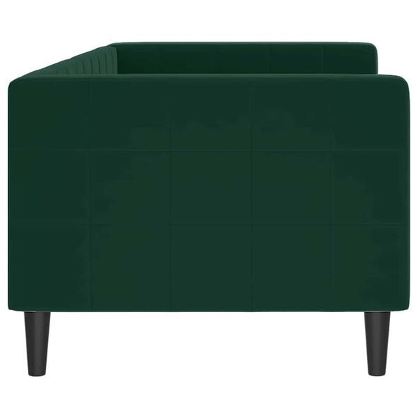 vidaXL Sof&aacute;-cama 80x200 cm veludo verde-escuro