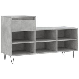 vidaXL Sapateira 102x36x60 cm derivados de madeira cinzento cimento
