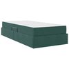 vidaXL Cama com arruma&ccedil;&atilde;o e colch&atilde;o Verde Escuro 90 x 190 cm Veludo