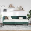 vidaXL Estrutura de Cama de Canto Verde Escuro 80 x 200 cm Veludo