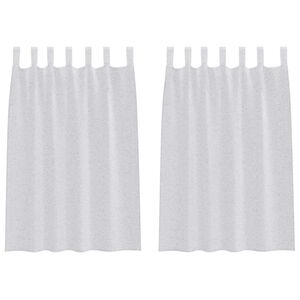 vidaXL Cortina de Voile 2 unid. Cinzento-claro 140 x 140 cm Poli&eacute;ster