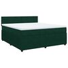 vidaXL Cama com molas/colch&atilde;o 180x200 cm veludo verde-escuro