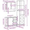vidaXL 3 pcs conj. móveis casa banho derivados madeira carvalho sonoma