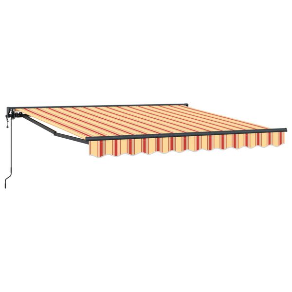 vidaXL Toldo Retr&aacute;til Multicolor 300 x 250 cm Poli&eacute;ster e Metal