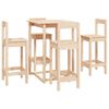 vidaXL 5 pcs conjunto de bar pinho maci&ccedil;o