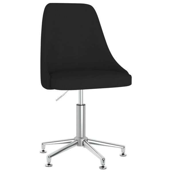 vidaXL Cadeira de escrit&oacute;rio girat&oacute;ria tecido preto