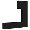 vidaXL 5 pcs m&oacute;veis de parede p/ TV derivados de madeira preto