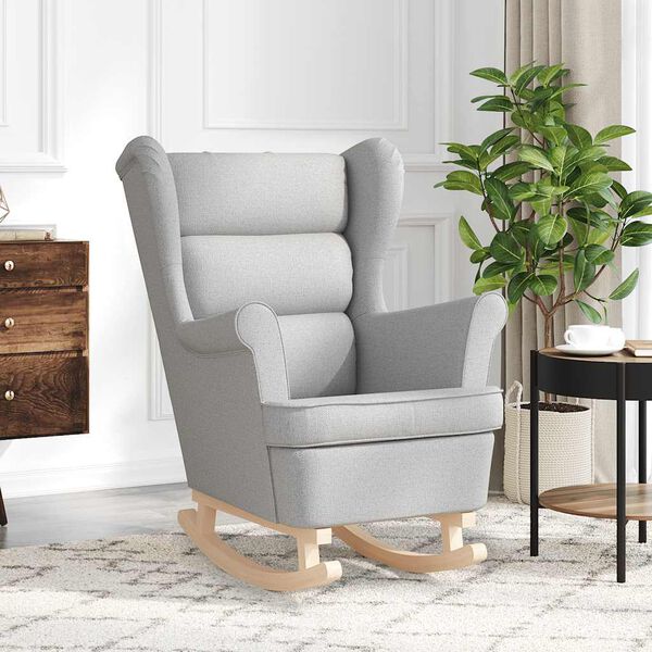 vidaXL Cadeira de baloi&ccedil;o 74x90x102 cm tecido cinzento-nublado