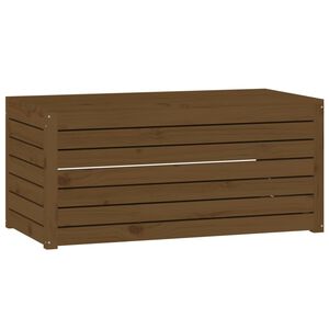 vidaXL Caixa de jardim 101x50,5x46,5 cm pinho maci&ccedil;o castanho-mel