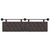 vidaXL Cabeceira Suspensa Marrom Escuro 190 x 55 x 7 cm tecido
