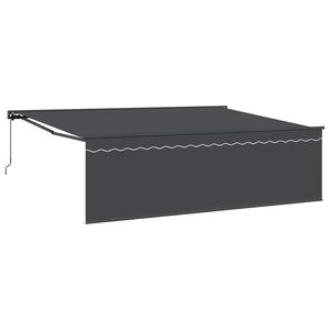 vidaXL Toldo retr&aacute;til Antracite 450 &times; 300 cm Poli&eacute;ster e Alum&iacute;nio
