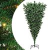 vidaXL &Aacute;rvore de Natal Artificial Pr&eacute;-iluminada de Cabe&ccedil;a para Baixo com Conjunto de Bolas