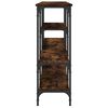 vidaXL Mesa consola 160x29x80 cm derivados de madeira carvalho fumado