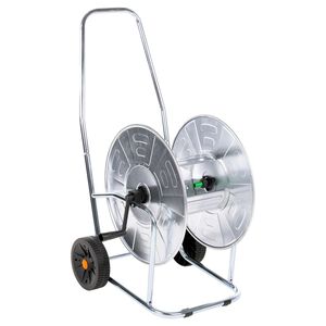 vidaXL Carrinho enrolador para mangueira com 80 m 3/4" a&ccedil;o