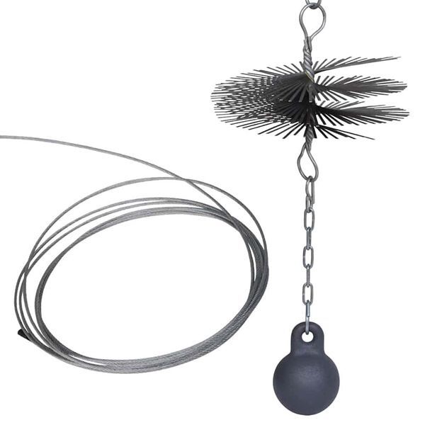 Escova redonda para limpar a chamin&eacute; di&acirc;metro 20 cm