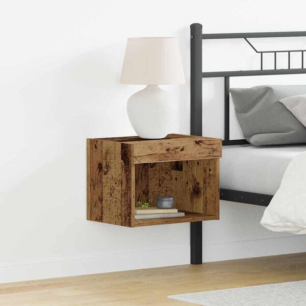 vidaXL Conjunto de m&oacute;vel de TV com led Madeira antiga 40 x 30 x 30 cm