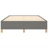 vidaXL Estrutura de cama sem colch&atilde;o 140x200 cm tecido cinzento-escuro