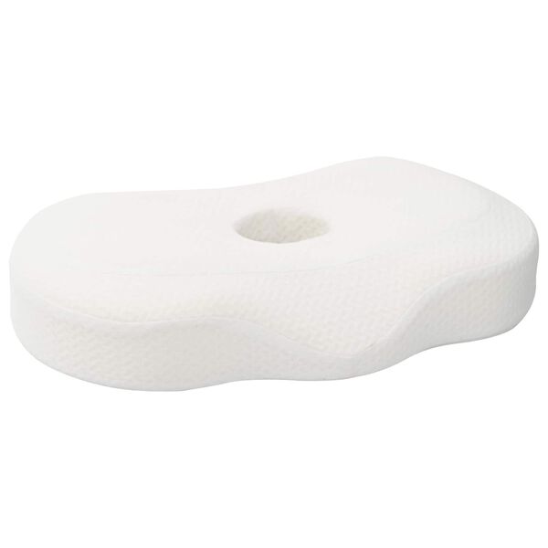 vidaXL Travesseiro para o Pesco&ccedil;o Cor s&oacute;lida Branco 53 x 35 x 11 cm