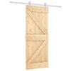 vidaXL Porta Deslizante Natural e Branco 85 x 210 cm
