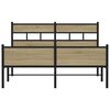 vidaXL Estrutura cama s/ colch&atilde;o derivados de madeira carvalho sonoma