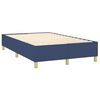 vidaXL Cama box spring c/ colch&atilde;o e LED 120x200 cm tecido azul