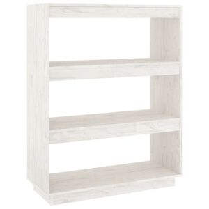 vidaXL Estante/divis&oacute;ria 80x35x103 cm pinho maci&ccedil;o branco