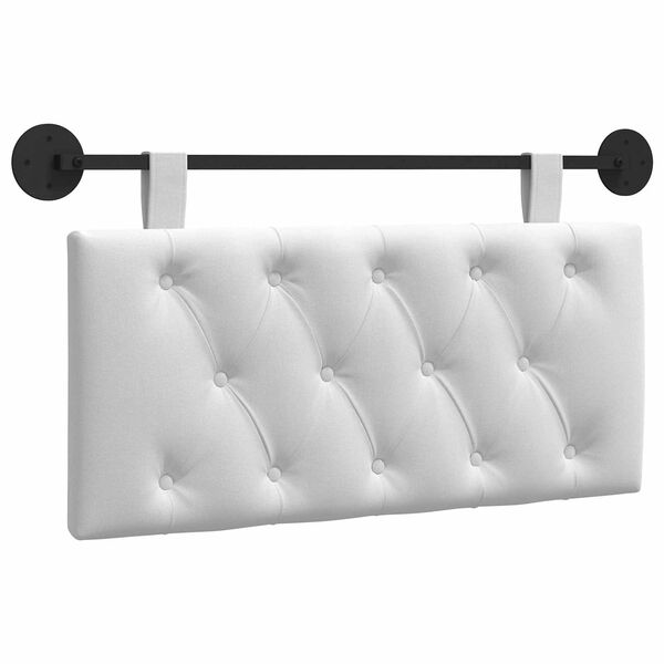 vidaXL Cabeceira Suspensa Branco 100 x 55 x 7 cm tecido