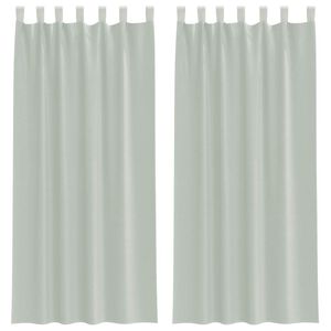 vidaXL Cortinas de voile com la&ccedil;os 2 pcs cinzento-claro 140x225 cm