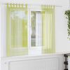 vidaXL Cortinas de voile com aba 2 pcs verde-ma&ccedil;&atilde;