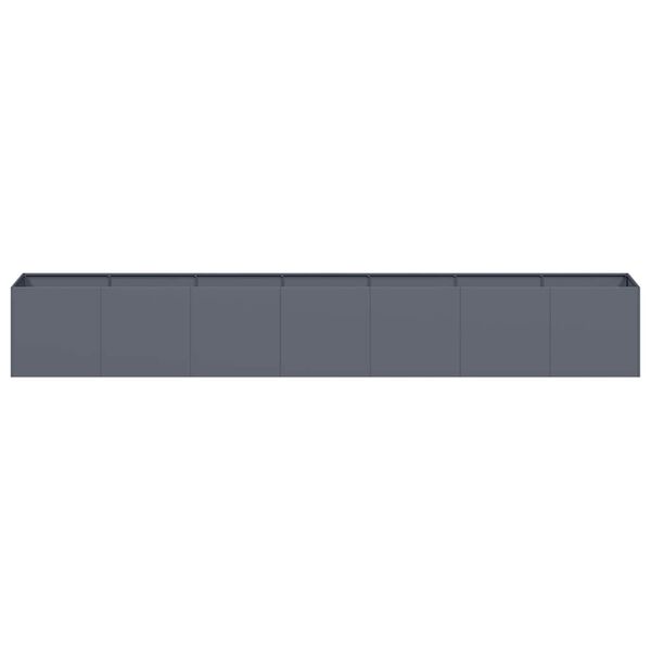 vidaXL Vaso floreira 280x40x40 cm a&ccedil;o laminado a frio antracite