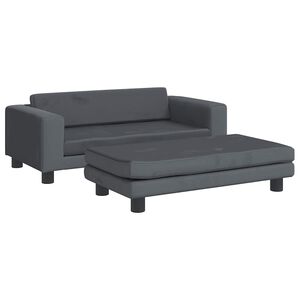 vidaXL Cama para c&atilde;es com extens&atilde;o 100x50x30 cm veludo cinzento-escuro
