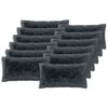 vidaXL Capa almofada 12 pcs HEERLEN Antracite 40 x 80 cm Fleece PV