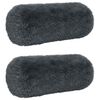 vidaXL Capa almofada 2 pcs HEERLEN Antracite &Oslash; 15 x 40 cm Fleece PV