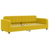 vidaXL Sofá-cama com gavetão e gavetas 80x200 cm veludo amarelo