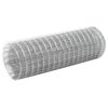 vidaXL Cerca de arame p/ galinheiro 10x0,5 m a&ccedil;o galvanizado prateado
