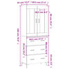 vidaXL Armário alto 69,5x34x180 cm derivados de madeira cor sonoma